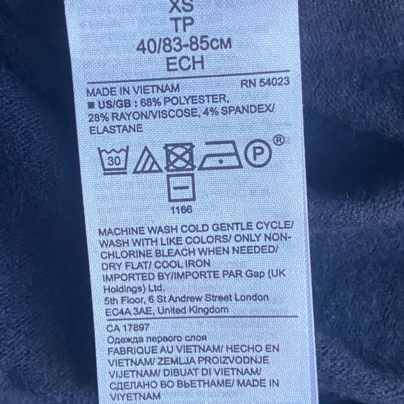 Banana Republic sweater 3/4 ruffle sleeve blue XS - Picture 9 of 11